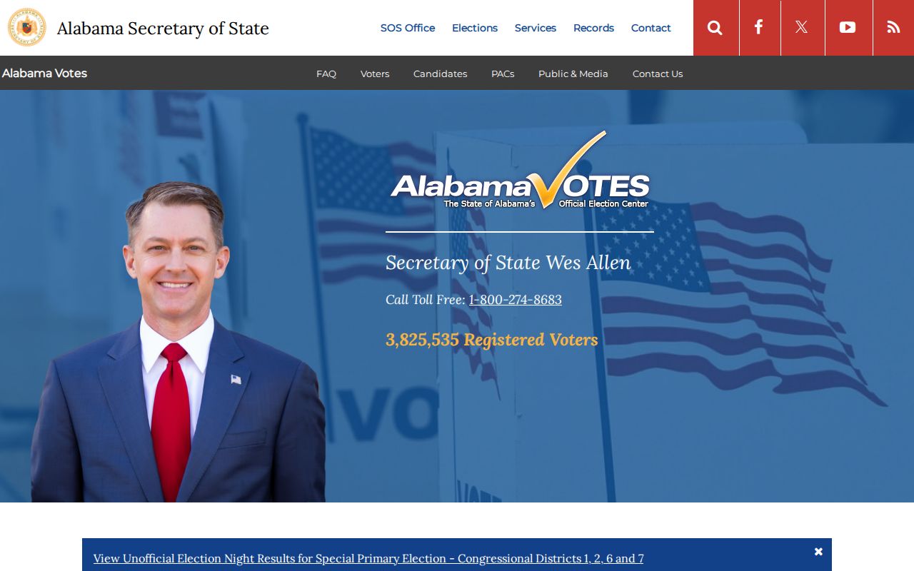 Decatur resident lookup entry through Alabama voter services